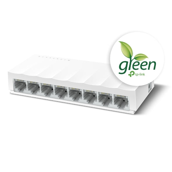 Switch No Administrable Tp-Link Ls1008 De Puertos Para Escritorio Con Tecnología Green Ethernet Plug And Play Ptos 10/100M