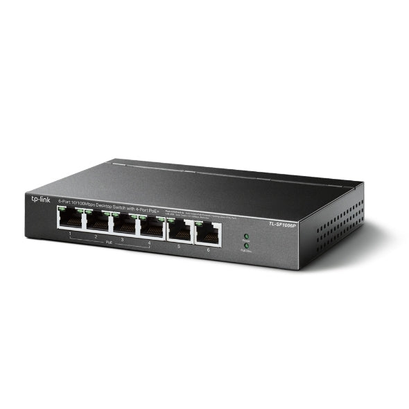 Switch Tp-Link Tl-Sf1006P De Escritorio Puertos A 10/100 Mbps Con 4 Poe+