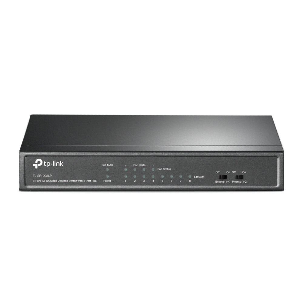 Switch Tp-Link Tl-Sf1008Lp No Administrable De Puertos 10/100Mbps Con 4 Poe