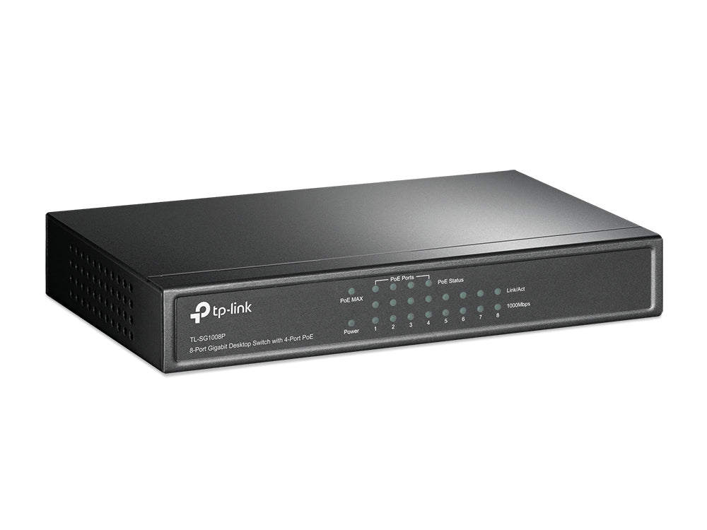 Switch Poe Tp-Link Tl-Sg1008P Gris 53 W