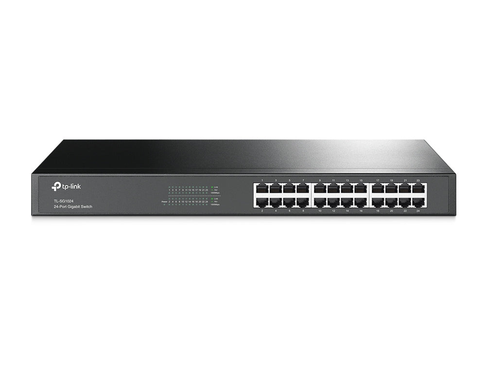 Switch Tp-Link Tl-Sg1024 Negro 10/100/1000 Mbps 24Ptos Rack