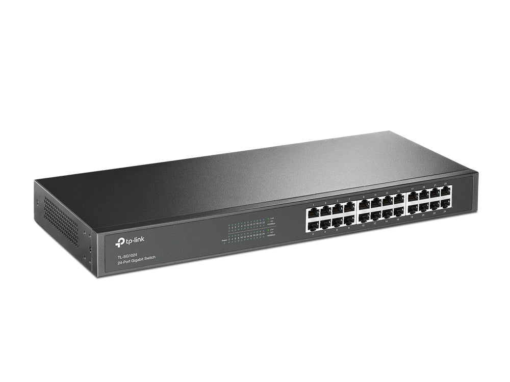 Switch Tp-Link Tl-Sg1024 Negro 10/100/1000 Mbps 24Ptos Rack