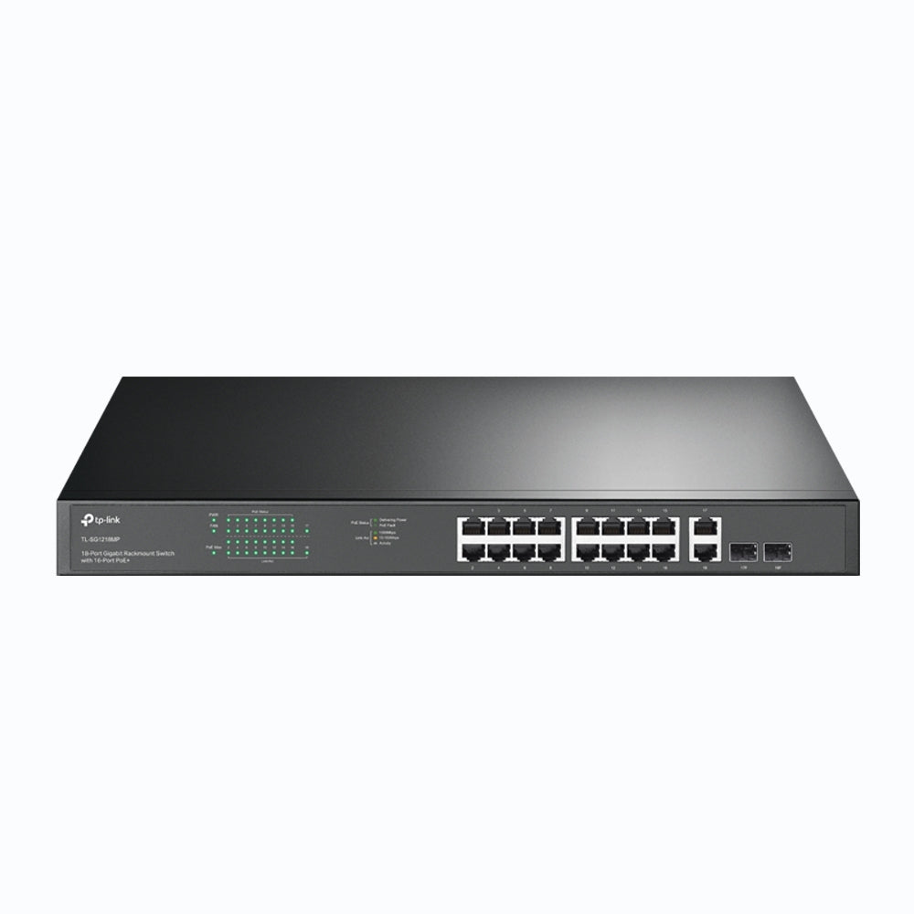 Switch No Administrable Tp-Link Tl-Sg1218Mp Negro 16 Puertos