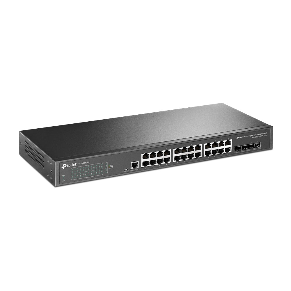 Switch Tp-Link Tl-Sg3428X (Tl-Sg3428X) 24 Puertos 10/100/1000 Mbps L2+ Con Ranuras 10Ge Sfp+