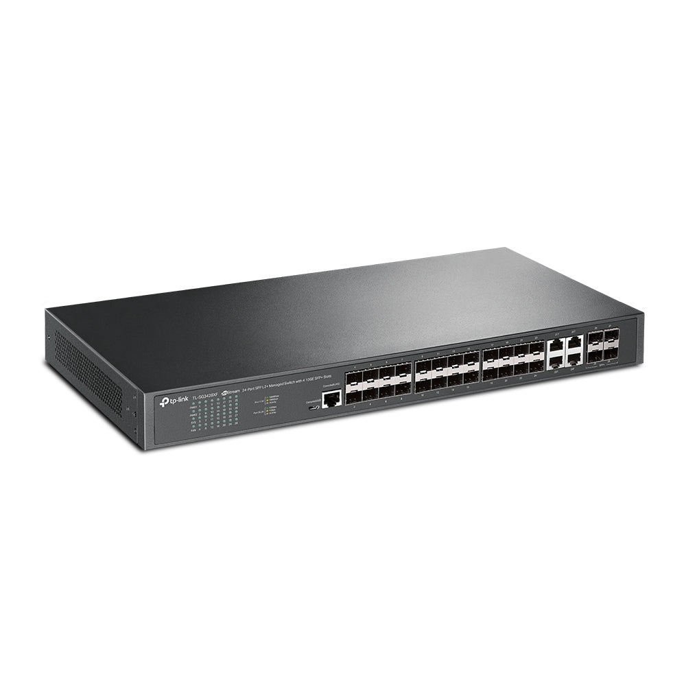 Switch Tp-Link Tl-Sg3428Xf Administrado Jetstream De 24 Puertos Sfp L2+ Con Ranuras 10Ge Sfp+ (Tl-Sg3428Xf)