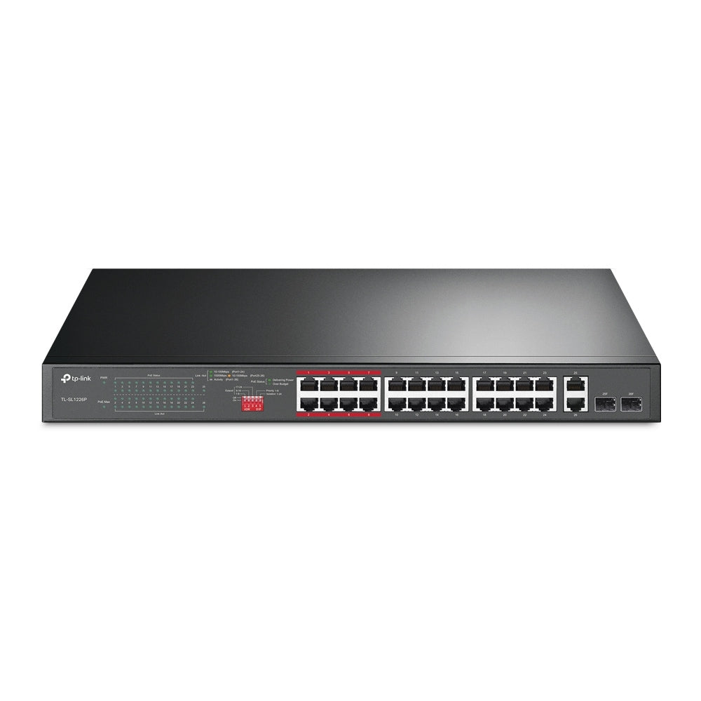 Switch Poe No Gestionable Tp-Link Tl-Sl1226P Negro 294 W 24 Puertos