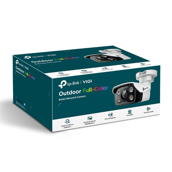 Camara Ip Torreta Tp-Link Vigi Vigi C3504Mm 5Mp Para Exterior Full Color Wdr Real Ip67 Audio Bidireccional H.265 Smartvid Clasificacion De Personas Y Vehiculos