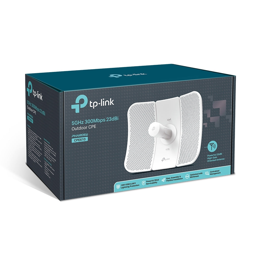 Access Point Tp-Link Cpe610 5Ghz 300Mbps Mimo Pharos Antenas Direccionales De Alta Ganancia