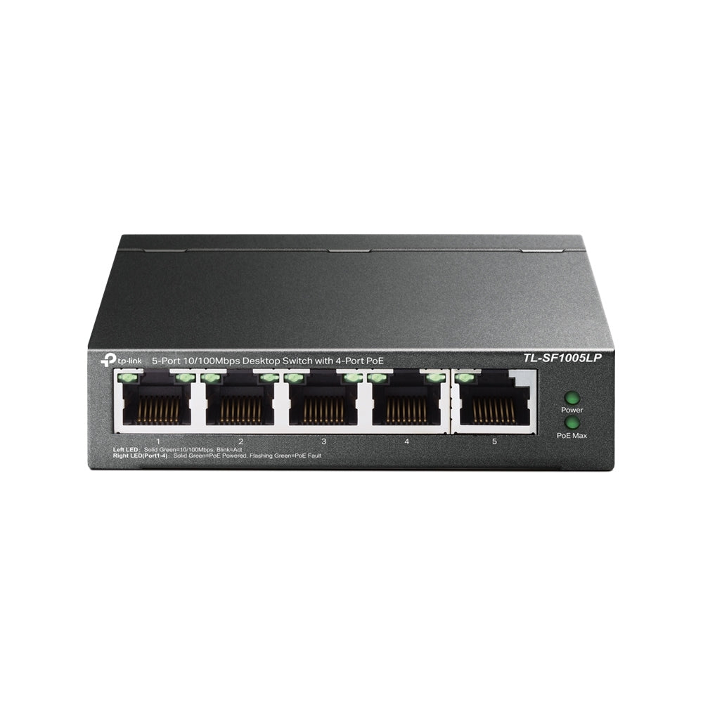 Switch No Administrable Tp-Link Tl-Sf1005Lp De Puertos 10/100Mbps Con 4 Poe