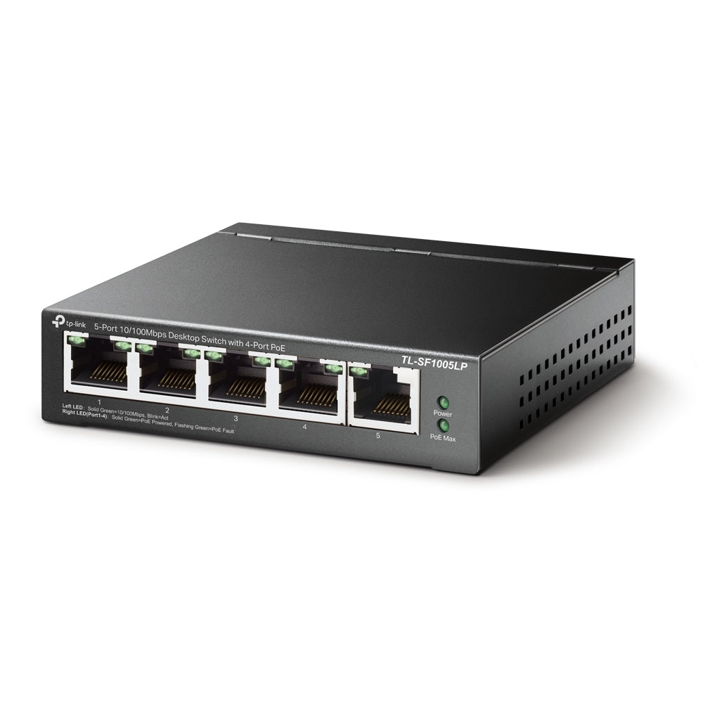 Switch No Administrable Tp-Link Tl-Sf1005Lp De Puertos 10/100Mbps Con 4 Poe