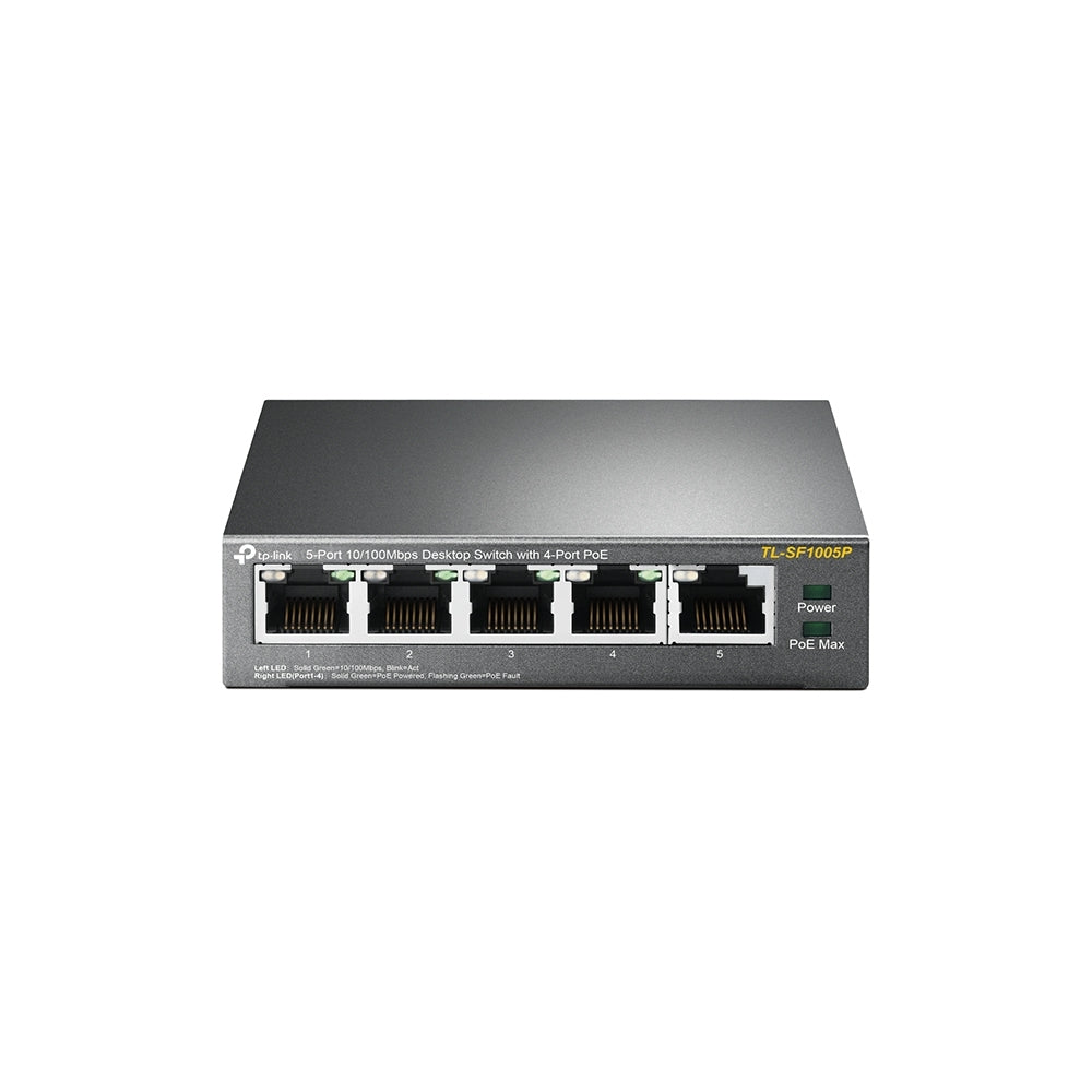 Switch Tp-Link Tl-Sf1005P De Sobremesa Con Puertos A 10/100 Mbps Poe