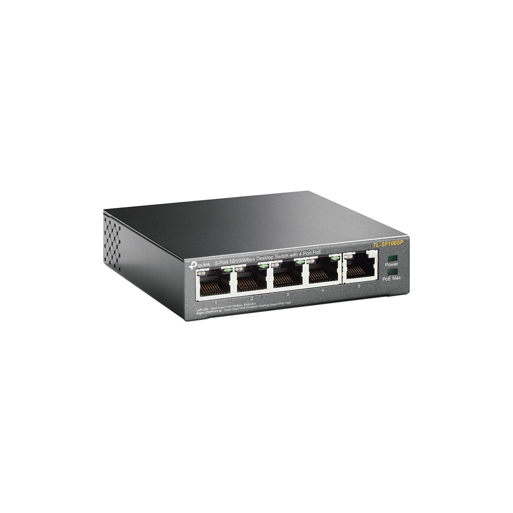 Switch Tp-Link Tl-Sf1005P De Sobremesa Con Puertos A 10/100 Mbps Poe