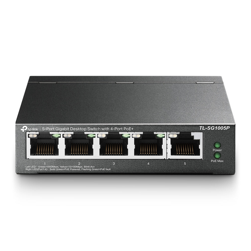 Switch No Administrable Tp-Link Tl-Sg1005P (Tl-Sg1005P) De (5) Puertos 10/100/1000 Mbps (4) Poe +