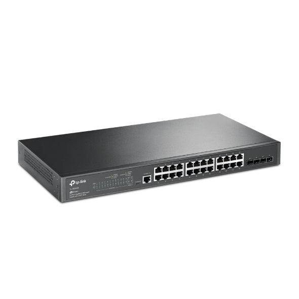 Switch Tp-Link Tl-Sg3428 Gigabit Administrable Jetstream L2 Rj45 24 Puertos 10/100/1000 (4) Sfp (1)Puerto De Consola Micro Usb