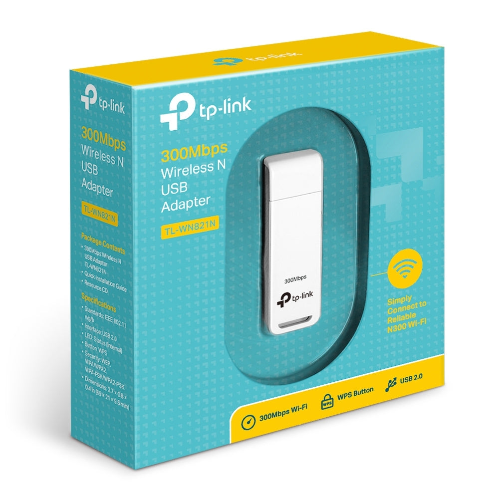 Adaptador Usb Tp-Link Tl-Wn821N Inalámbrico 300 Mbit/S Color Blanco