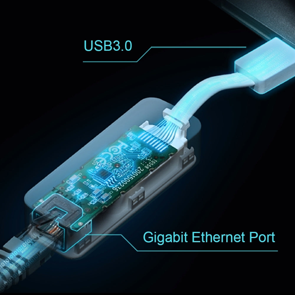 Adaptador Usb 3.0 - Enterneth Rj45 Tp-Link Ue300 Color Blanco 10/100/1000Mbps