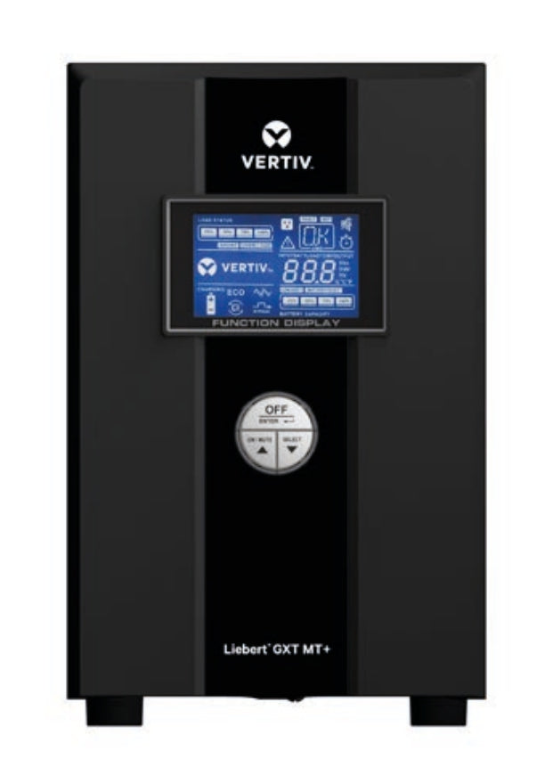 Ip Gxt-1500Mtplus120 Ups Vertiv On Line 1500Va / 1350 W, De Montaje En Torre 120V, 60Hz, Nema 5-15R (4) 12V, 9Ah, 11 Min Al 50%, 2 Años De Garantia En El Equipo.