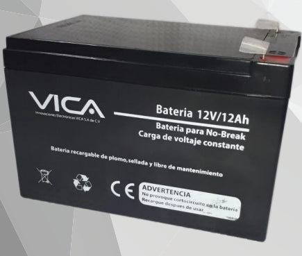 Bateria De Remplazo Viva 12V 12Ah, Compatible Con Otras Marcas De Npo Breaks.