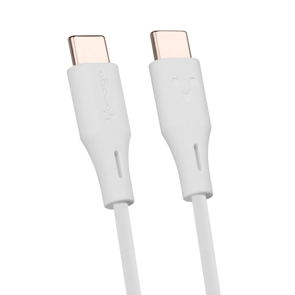 Cable Vorago Usb Tipo C- Usb Tipo C 1 Metro Carga Rapida Blanco (Cab-Cc01W)