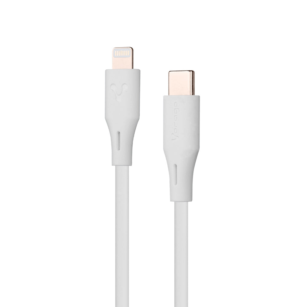 Cable Vorago Tipo C-  Lightning 20W 1 Metro Carga Rápida  Blanco (Cab-Cl01W)