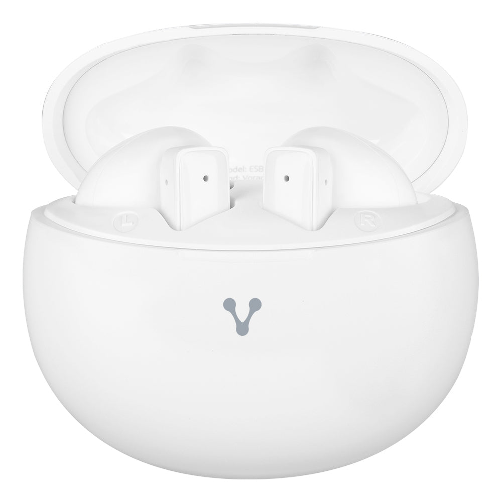 Audifonos Vorago Earbud Bt Tws 5.4 6Hrs + 3Cargas Tactil Usb-C Blanco (Esb-310-Wh)