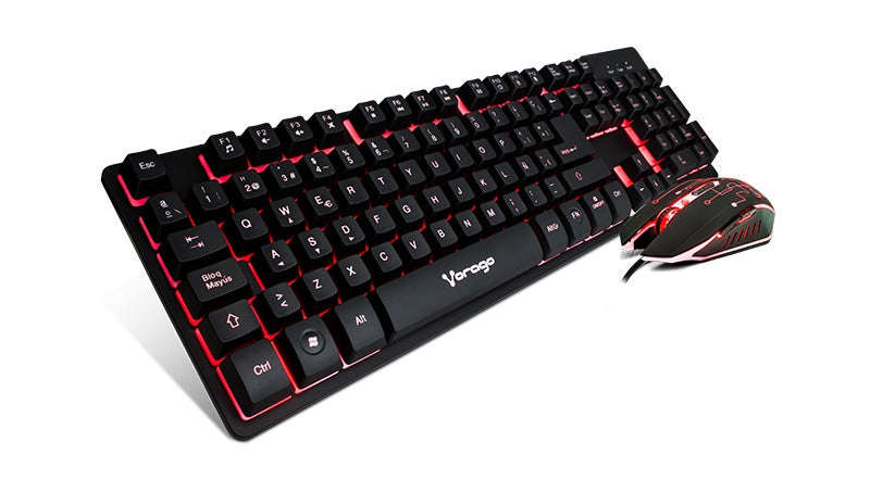 Kit De Teclado Y Mouse Gaming Vorago Km-500 Gamer Iluminados Start The Usb Alámbricos