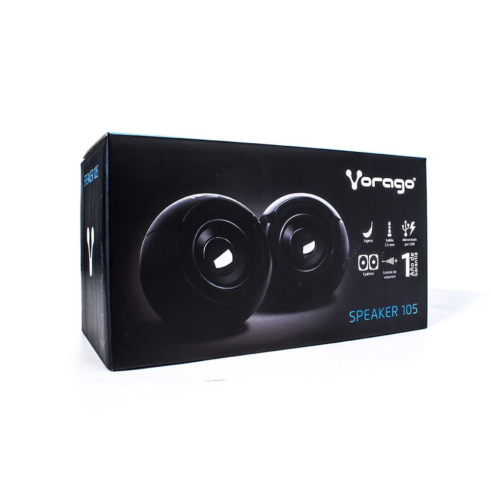 Bocinas Vorago Spk-105 Negro/Negro Pasivas Para Computadora