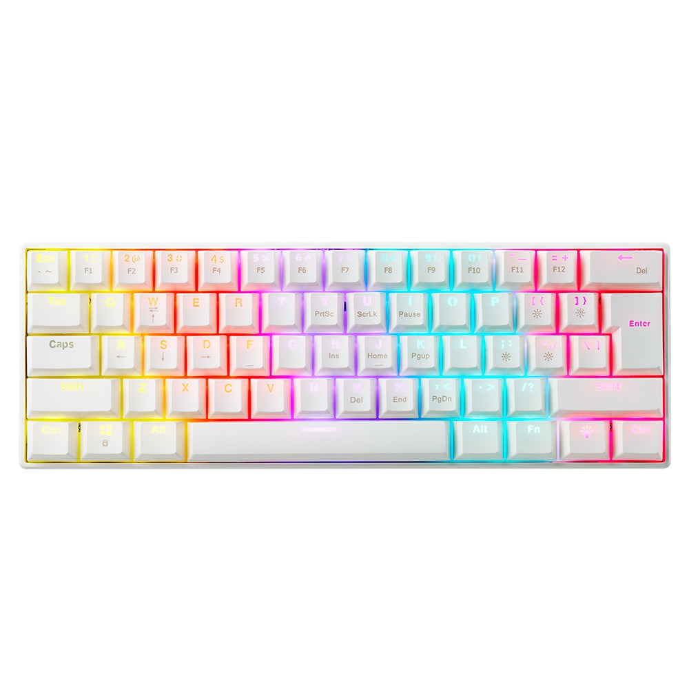 Teclado Gaming Xpg Tecdat120 Summoner Mini Switch Outemu Red. Con Iluminación Rgb En Español. Blanco. Summonermini61Rd-Whces