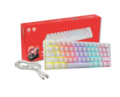 Teclado Gaming Xpg Tecdat120 Summoner Mini Switch Outemu Red. Con Iluminación Rgb En Español. Blanco. Summonermini61Rd-Whces