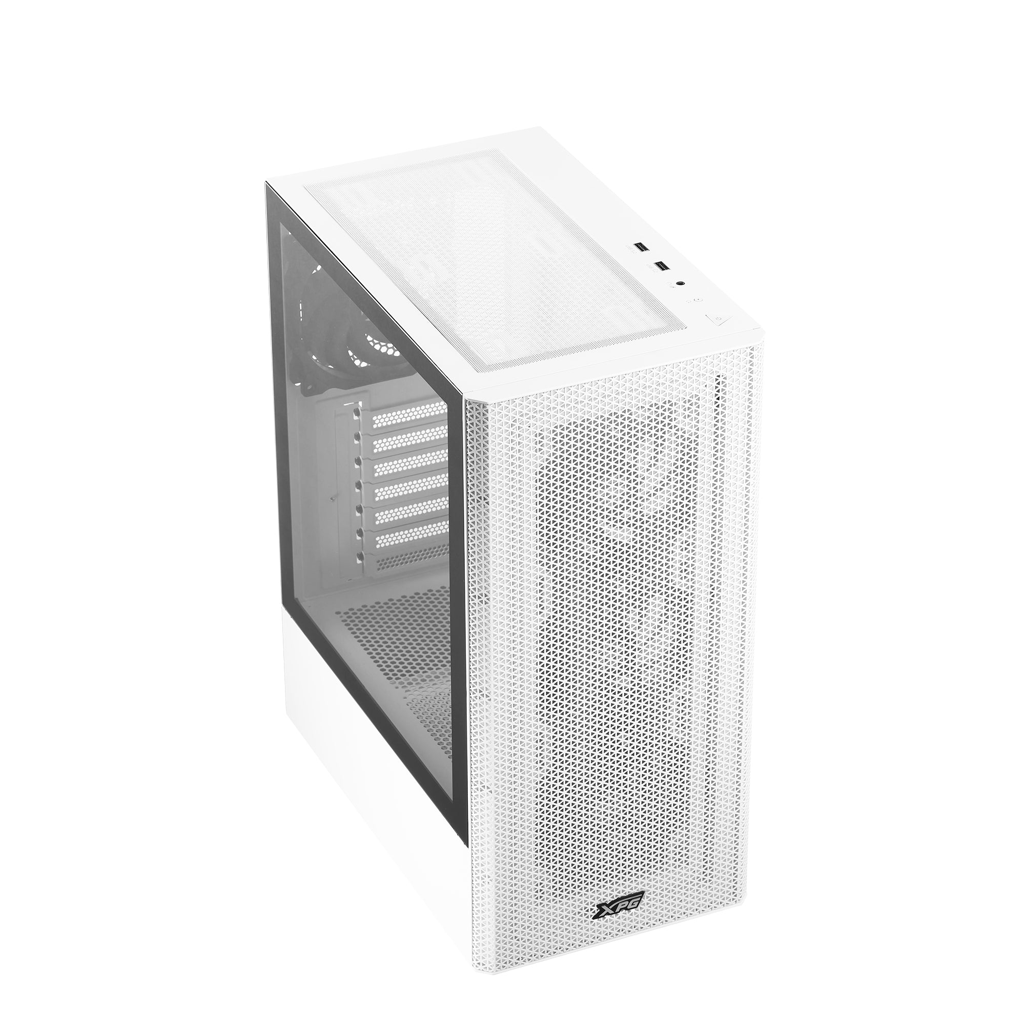 Gabinete Xpg Valor Mesh Gamer Media Torre (Atx Micro-Atx Y Mini-Itx) Panel Lateral Vidrio Templado. Filtro Polvo Extraible. Blanco. Valormeshmt-Whcww