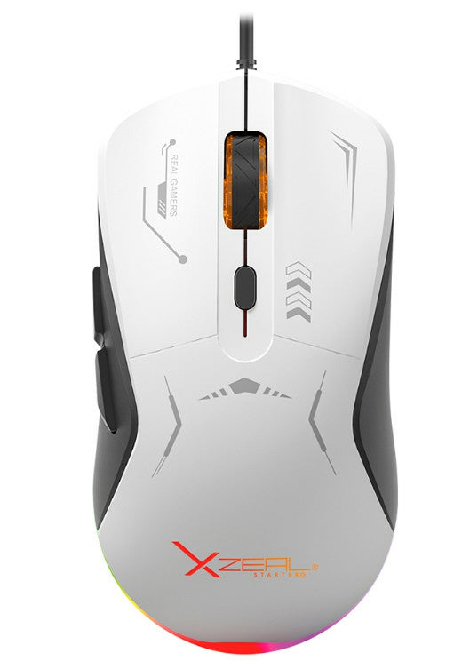 Mouse Xzeal Xst-401 Gamer Blanco-Negro. Xsamga2Wb.