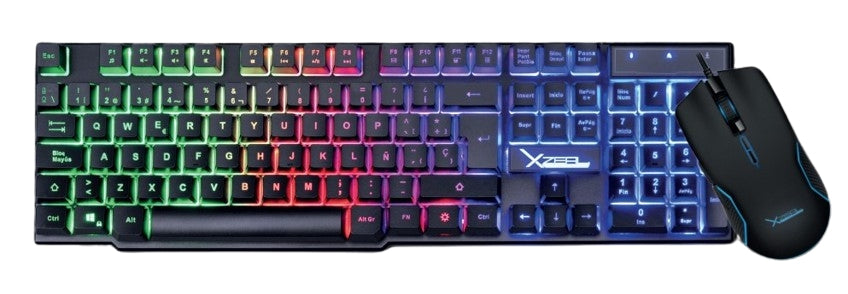 Kit Telcado Y Mouse Xzeal Xzktalrw1B Teclado Gamer Xst201. Xsktalrw1B