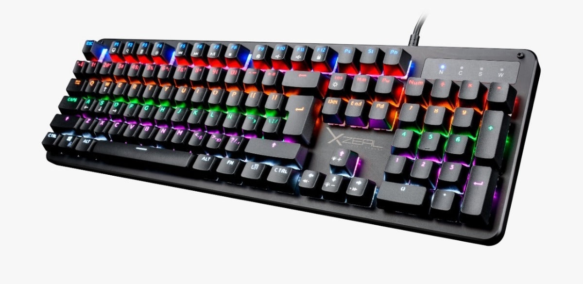 Teclado Xzeal Gaming Mecanico/Led Negro Usb/105 Teclas (Xzkx025B)