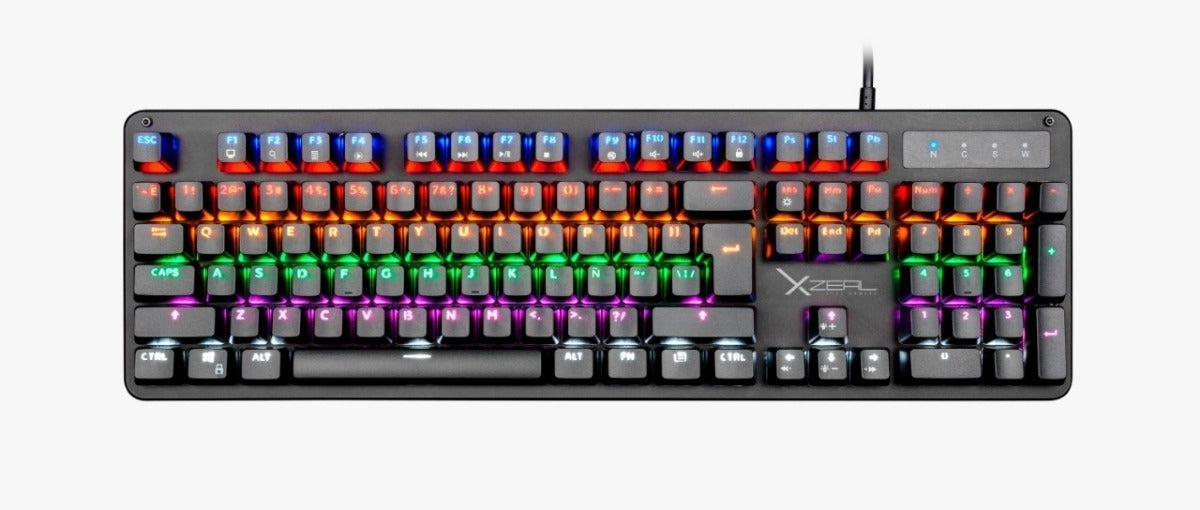 Teclado Xzeal Gaming Mecanico/Led Negro Usb/105 Teclas (Xzkx025B)