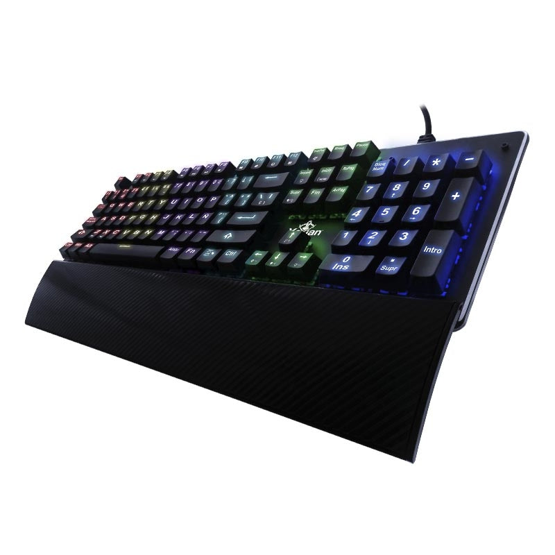 Teclado Gamer Me Swaz Rgb Yeyian Flare Serie 2000 Yat1801 Mecanic Switch Azul