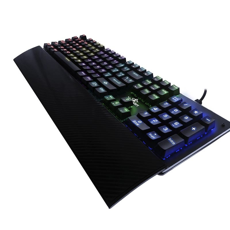 Teclado Gamer Me Swaz Rgb Yeyian Flare Serie 2000 Yat1801 Mecanic Switch Azul